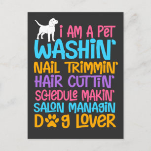 Funny Dog Groomer Quote Pet Witty Puppy Grooming Briefkaart