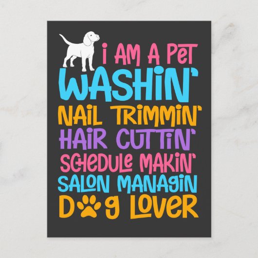 Funny Dog Groomer Quote Pet Witty Puppy Grooming Briefkaart (Voorkant)