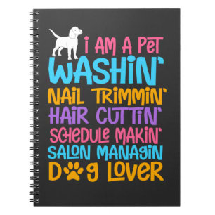 Funny Dog Groomer Quote Pet Witty Puppy Grooming Notitieboek