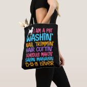 Funny Dog Groomer Quote Pet Witty Puppy Grooming Tote Bag (Dichtbij)