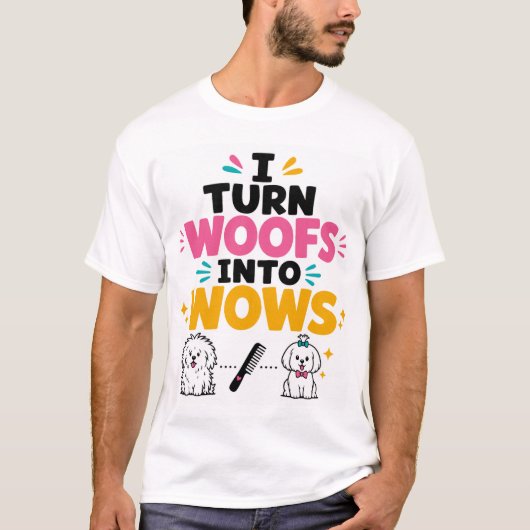 Funny Dog Groomer T-Shirt (Voorkant)