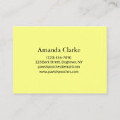 Funny Dog Grooming Design – “Snip Happens” Cartoon Visitekaartje (Achterkant)