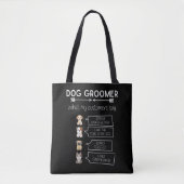 Funny Dog Grooming Humoureuze Puppy Groomer Fun Tote Bag (Voorkant)