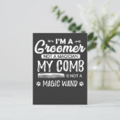 Funny Dog Grooming Quote Humoureuze Puppy Groomer Briefkaart (Staand voorkant)