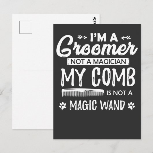 Funny Dog Grooming Quote Humoureuze Puppy Groomer Briefkaart (Voorkant / Achterkant)