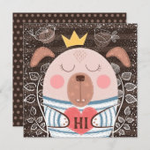 Funny Dog Hallo Kaart (Voorkant / Achterkant)