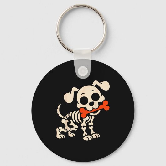 Funny Dog Halloween Skeleton Costume Soky Season  Sleutelhanger (Voorkant)