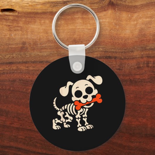 Funny Dog Halloween Skeleton Costume Soky Season  Sleutelhanger (Voorkant)