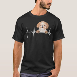 Funny Dog Heartbeat For Shih Tzu Lovers T-shirt