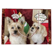 Funny Dog Holiday kerstcadeau Groot Cadeauzakje (Achterkant)