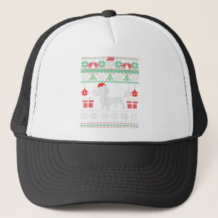 Funny Dog houdt van Dachshund Santa Hat Ugly Chris Trucker Pet