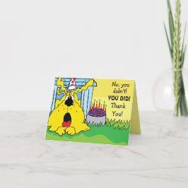 Funny Dog HUH. Personaliseren Bedankkaart
