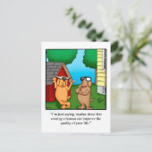 Funny Dog Humor Briefkaart (Staand voorkant)