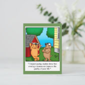 Funny Dog Humor Briefkaart (Staand voorkant)