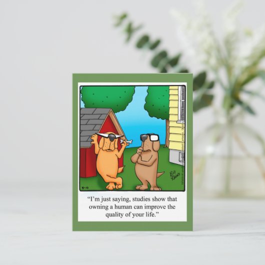 Funny Dog Humor Briefkaart (Staand voorkant)