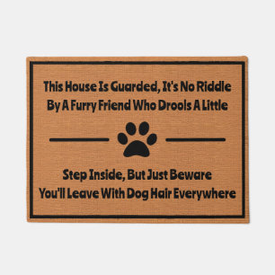 Funny Dog Humor Gekke eigenzinnige minimalistische Deurmat