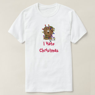 Funny Dog I Hate Kerstmis Feestdagen Lights T-shirt