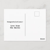 Funny dog illustratie feliciteert nieuwe baan briefkaart (Achterkant)