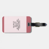 Funny Dog in Roze Schattige Meisje Bagagelabel (Achterkant horizontaal)