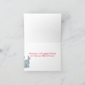 Funny Dog in Rudolph Nose Kerstfeestelijke kaart (Binnen)