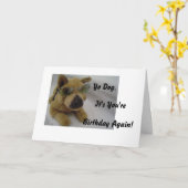 Funny Dog in Sunglassses Kaart (Gele Bloem)