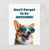 Funny Dog in zonnebrillen Vergeet niet Geweldige t Briefkaart (Voorkant)