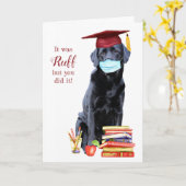 Funny Dog It Was Ruff Afstuderen Gefeliciteerd Kaart (Gele Bloem)