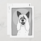 Funny Dog IV Briefkaart (Voorkant / Achterkant)