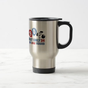 Funny dog jaren 80-jarige design reisbeker