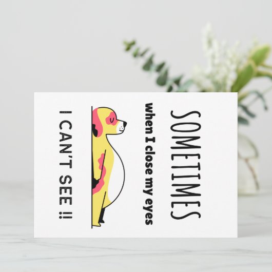 Funny dog kaart (Staand voorkant)