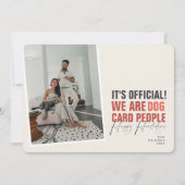 Funny Dog Kaart voor Kerstmis Ivory Happy Howliday (Voorkant)