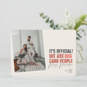 Funny Dog Kaart voor Kerstmis Ivory Happy Howliday (Staand voorkant)