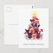 Funny DOG-kerstboom - Adoptie reddingsboot Briefkaart (Voorkant / Achterkant)