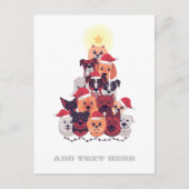 Funny DOG-kerstboom - Adoptie reddingsboot Briefkaart (Voorkant)