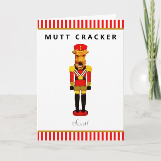 Funny Dog Kerstmis Feestdagen Kaart (Voorkant)