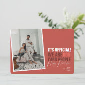 Funny Dog Kerstmis Kaart Red Happy Howlidays (Staand voorkant)