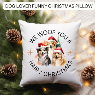 Funny Dog Kerstmis Kussen