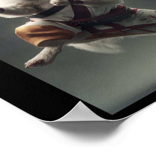 Funny Dog Knows Karate Poster (Hoek)
