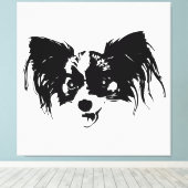 Funny dog kop canvas afdruk (Insitu (Houten vloer))