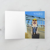 Funny Dog/Lab Afstuderen Civil Engineer Kaart (Binnen)