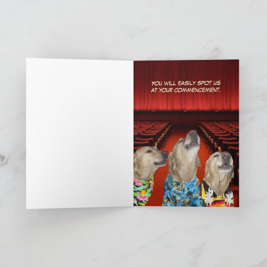 Funny Dog/Lab Afstuderen van familie Kaart (Binnen)