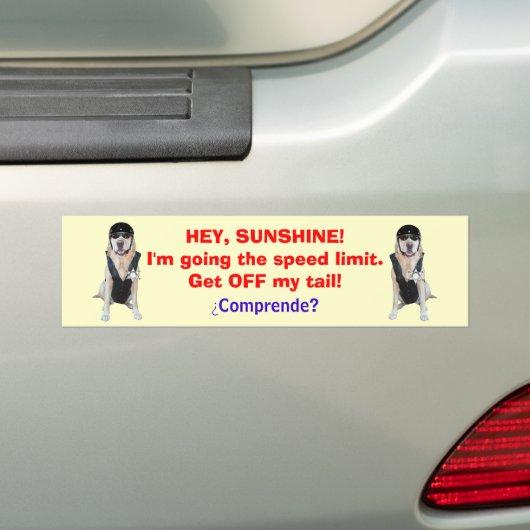 Funny Dog/Lab Bumpersticker voor staarten (Op auto)