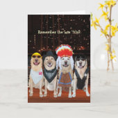 Funny Dog/Lab Card Spoof Kaart (Gele Bloem)
