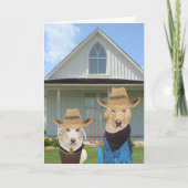  Funny Dog / Lab Kaart van het paar (Voorkant)