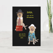 Funny Dog/Lab Kaart voor Funny Dad (Voorkant)