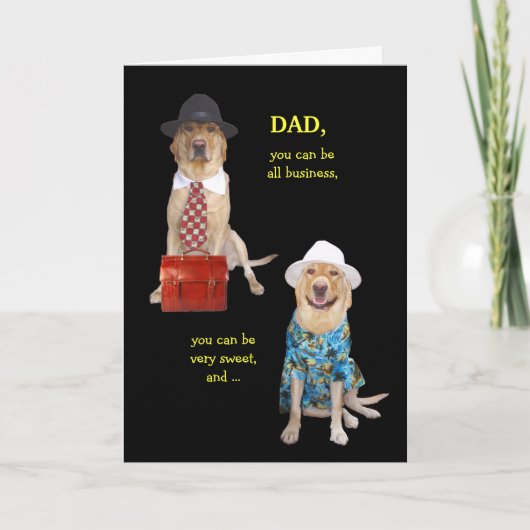 Funny Dog/Lab Kaart voor Funny Dad (Voorkant)