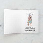 Funny Dog/Lab Kaart voor Funny Dad (Binnen)
