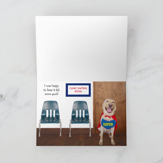 Funny Dog/Lab krijgen goed Kaart (Binnen)