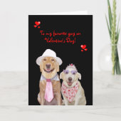 Funny Dog / Lab-Valentijn voor Guy Feestdagen Kaart (Voorkant)