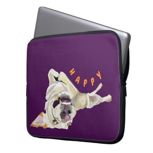 Funny Dog Laptop Hoesje Laptop Sleeve (Voorkant Links)